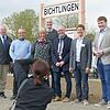 Die Verantwortlichen bei der Eröffnung (von links): Wolfgang Sigrist (Bürgermeister), Frank von Meißner (Betriebsleiter Biberbahn), ...