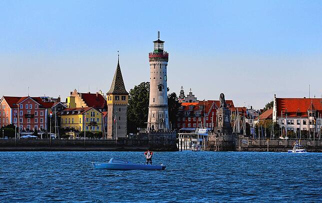 In Lindau ist der südlichste Leuchtturm Deutschlands beheimatet.