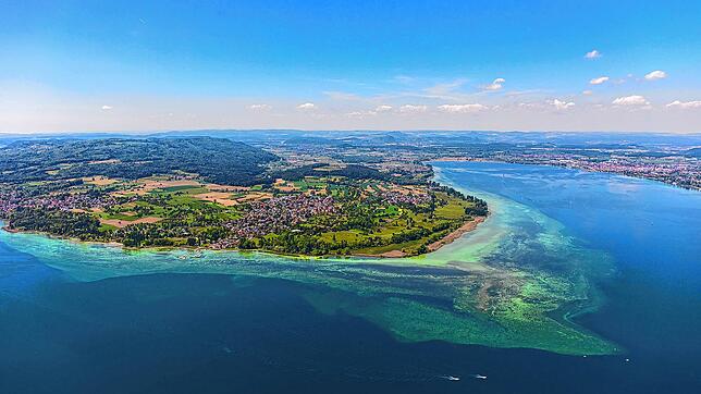 Blick auf die Höri, aufgenommen im Jahr 2021: Gaienhofen verzeichnete 2024 einen Rückgang bei den touristischen Zahlen.