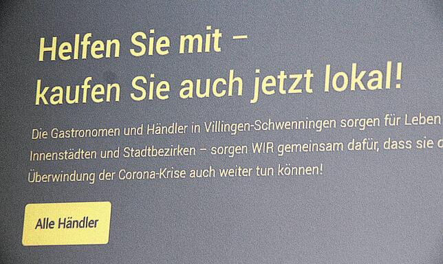 Bild 3: Die Doppelstadt hilft sich jetzt selbst: Internetseite &bdquo;www.handeln-fuer-vs.de&ldquo; soll zwischen Anbieter und Kunden vermitteln