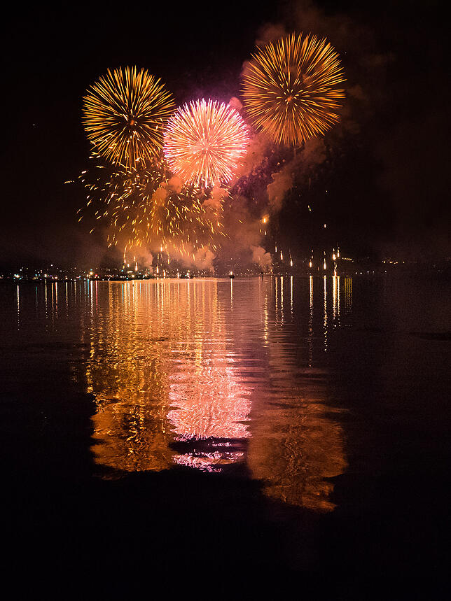 So sah das gemeinsame Seenachtfest-Finale aus Konstanz und Kreuzlingen im vergangenen Jahr aus.