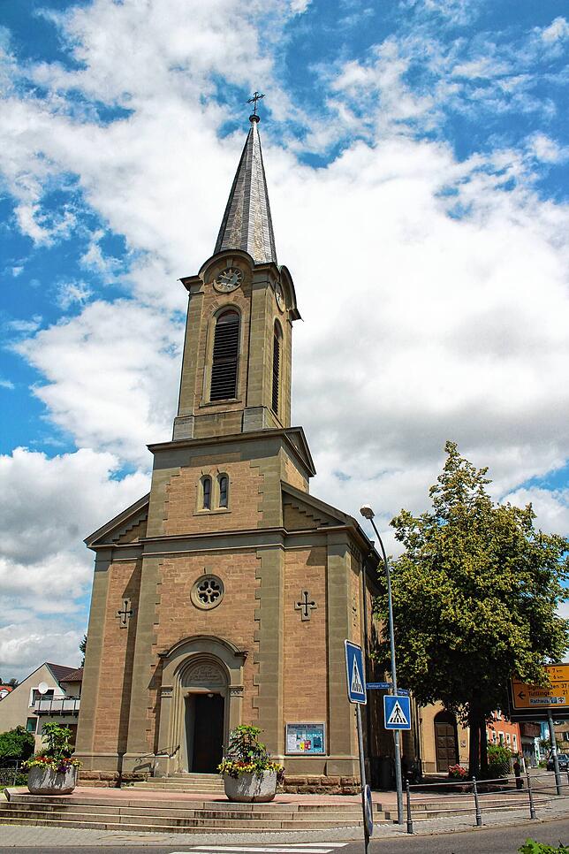 Die evangelische Melanchthon-Kirche befindet sich in der Oberstadt Stockachs.