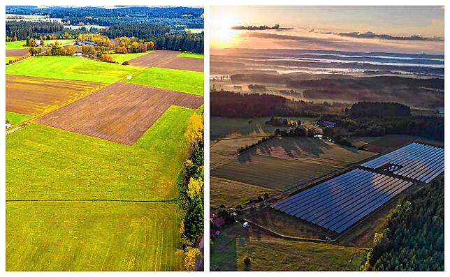 An den Spitalhöfen ist ein riesiger Solarpark entstanden.