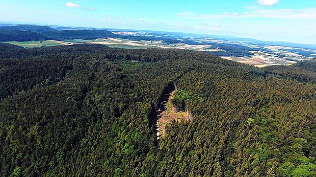 Diese Archivaufnahme aus der Luft zeigt die vorgesehene Fläche für für den Windpark Länge.