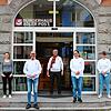 Nina Mattes von der Stadt Stockach sowie Uli Äschbach, Manfred Jüppner, Christa Riffler und Larissa Auer vom DRK Ortsverein Stockach ...