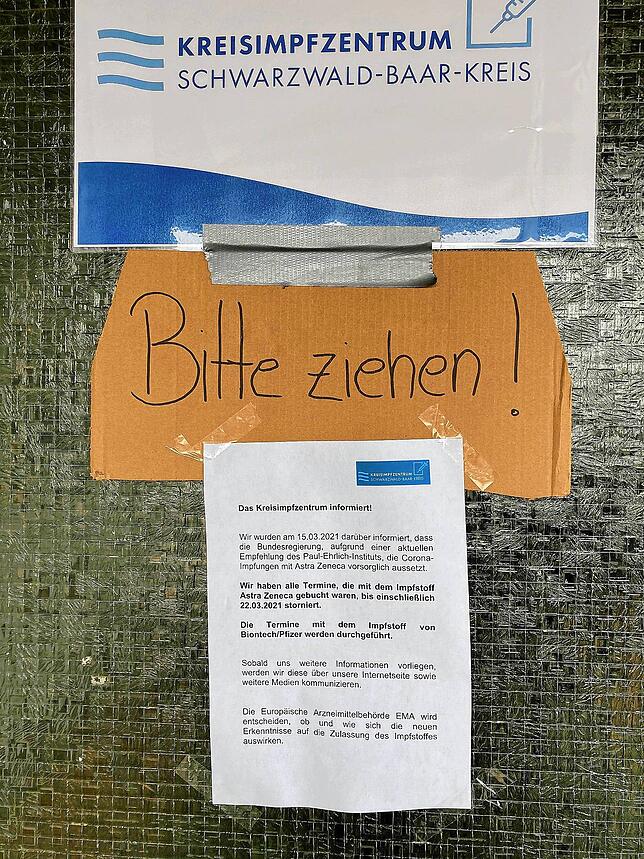 Impfungen mit Astrazeneca vorerst gestoppt &ndash; auch in Schwenningen