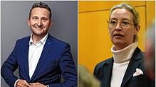 Volker Mayer-Lay ist CDU-Direktkandidat für die Bundestagswahl im Wahlkreis Bodensee, Parteichefin Alice Weidel für die AfD.