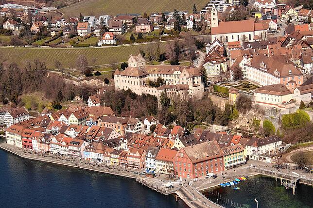 Meersburg aus der Luft.