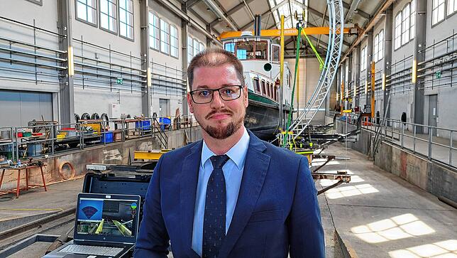 Silvan Paganini, Präsident des neu gegründeten Schiffsbergevereins: „Das ist ein Riesenwrack, das wir heben möchten.“