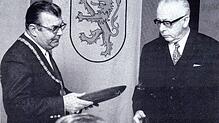 Bundespräsident Gustav Heinemann verbrachte 1969 einen Urlaub im Hotzenwald. Das Bild zeigt den SPD-Politiker (rechts) bei der ...