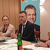 Marianne Schiller, stellvertretende CDU-Kreisverbandsvorsitzende, der scheidende Vorsitzende Thorsten Frei sowie Rudolf Fluck, ebenfalls ...