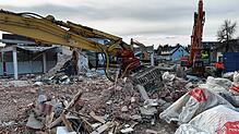 Stück für Stück verschwindet der Edeka-Markt in Kadelburg. Hier der Stand der Arbeiten am 24. Januar 2025.