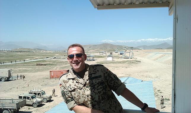 Frank Schmid während seines Einsatzes nahe der afghanischen Haupstadt Kabul im Jahr 2013.