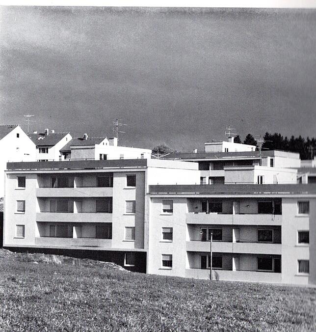 Diese Gebäude an der Ochsensteige wurden von der älteren Pfullendorfer Bevölkerung als Hochhäuser bezeichnet.