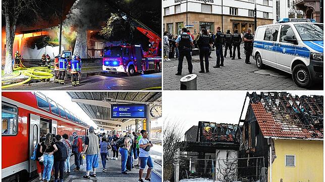 Einige der Blaulicht-Einsätze, die 2022 für Aufsehen gesorgt haben: Der Brand der Friedenskirche, Massenschlägerei in der Singener ...