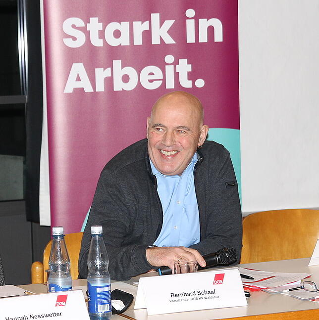Bernhard Schaaf, Vorsitzender des DGB-Kreisverbandes Waldshut, fordert öffentliche Investitionen bei der Versorgung mit Wohnraum.