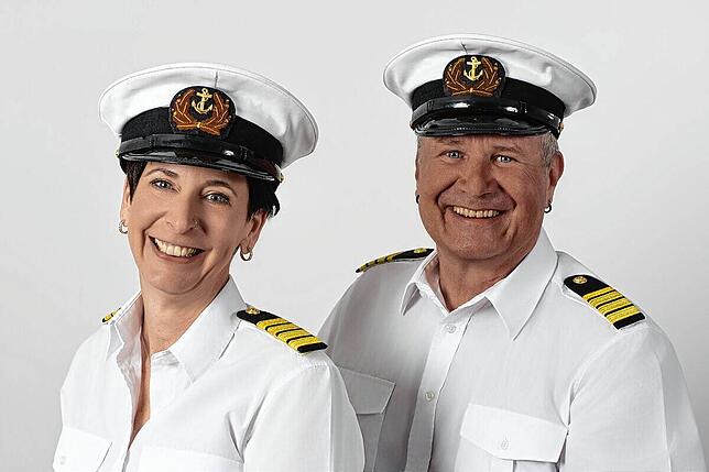 Alexandra Gieß, Schiffsführerin und Ehefrau von Ralph Gieß. Er ist ebenfalls Schiffsführer und Eigner der Personenschifffahrt Wilfried Gieß.