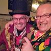 Bad Canstatts Bezirksvorsteher Bernd-Marcel Löffler (l.) mit dem Scheffelhallen-Fördervereinsvorsitzendem Peter Gäng beim Narrantreffen ...