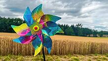 Während dieses Windrad eine reine Zierde ist, sollen die drei geplanten Windräder auf Engener Gemarkung richtig viel Strom produzieren.
