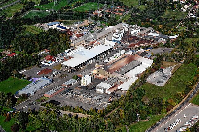Das Werk Rhina der H.C. Starck in einer Luftaufnahme 2017. Auch die H.C. Starck Smelting musste der EUA mehrmals Emissionen melden, weil ...