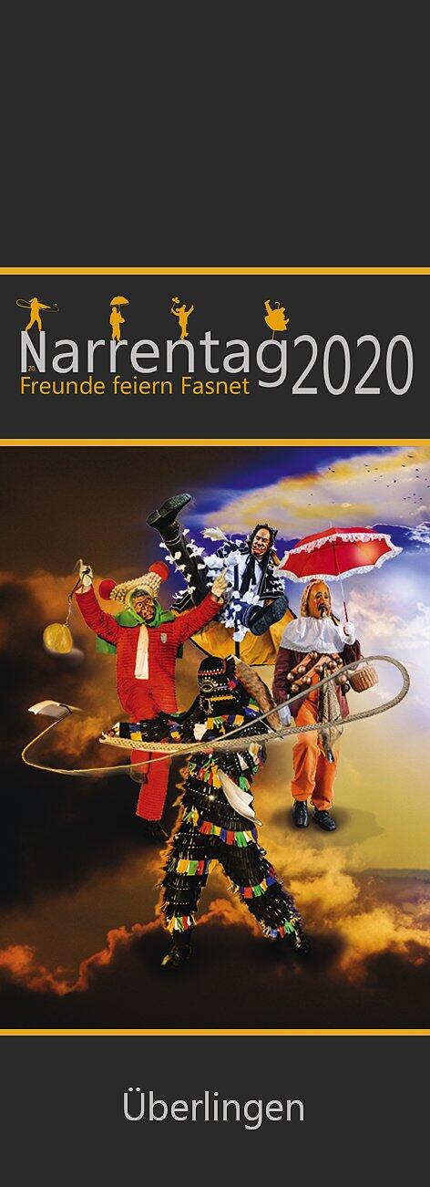 Zum Narrentag 2020 in Überlingen gibt es diesen offiziellen Zuschauerbändel.