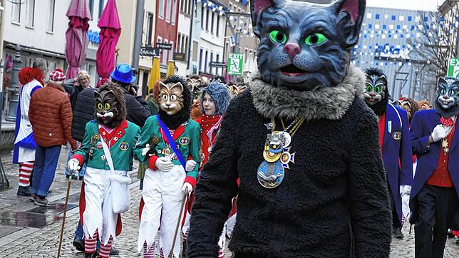 Zum großen Umzug, den die Katzenmusik Villingen (hier mit dem Kater an der Fastnacht 2020) am Sonntag, 15. Januar, veranstaltet, werden ...