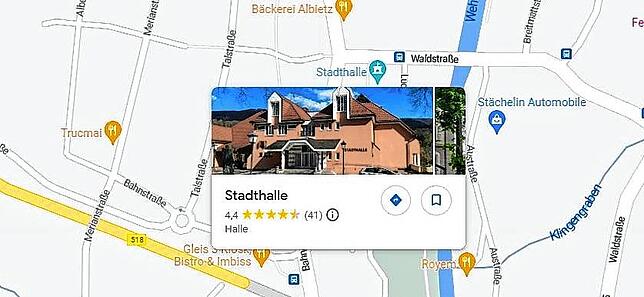 4,4 Sterne für die Wehrer Stadthalle.