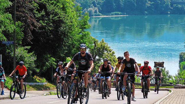 Der steile Heiliggeistbuckel in Laufenburg setzte den Radlern dieses Mal wegen der hohen Temperaturen noch mehr zu als gewohnt.
