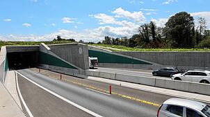 (Archivbild) Der Tunnel bei der Reichenauer Waldsiedlung wird am Dienstag, 1. Juli, für einige Stunden gesperrt.