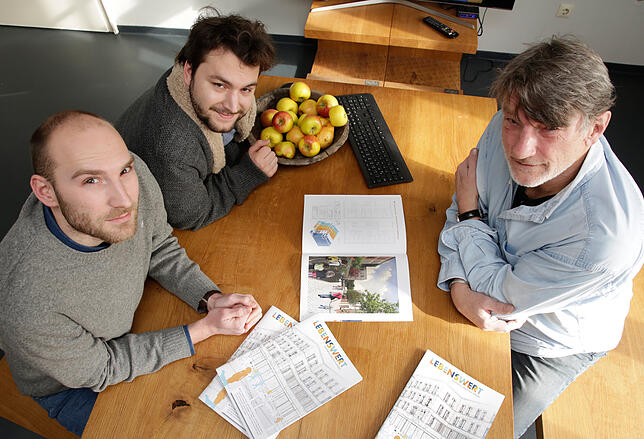 Daniel Achatz, Michael Kolb und Achim Achatz (von links) beschäftigen sich schon mehrere Jahre mit der Planung eines ressourcen- und ...
