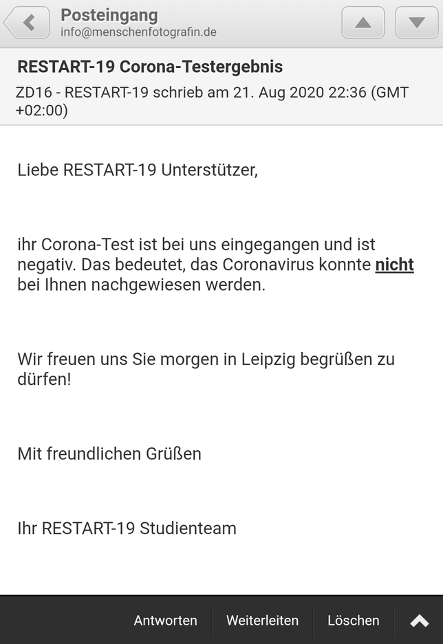 Die Nachricht, auf die viele nervös gewartet haben: Letztlich erhält nur eine Teilnehmerin eine Absage aufgrund eines positiven ...