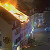 Dachstuhl-Brand in Überlingen: Hier wird das Ausmaß des Feuers ersichtlich.