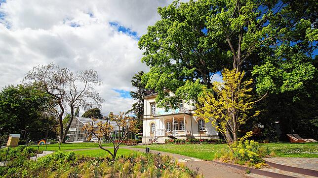 Die LGS-Geschäftsstelle im Villengarten. Nach dem Willen von Stadt und LGS GmbH bleiben die Flächen bis zur offiziellen Eröffnung der ...