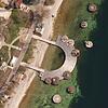 Die Schwimmenden Gärten der Landesgartenschau in Überlingen aus der Luft. Vorerst bleiben die Tore zur LGS noch geschlossen.