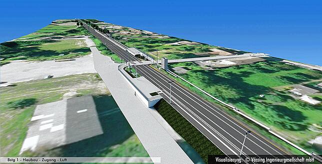 Die Visualisierungen der Deutschen Bahn des neuen Haltepunkts im Bad Säckinger Stadtteil Wallbach. Insgesamt sollen drei neue ...