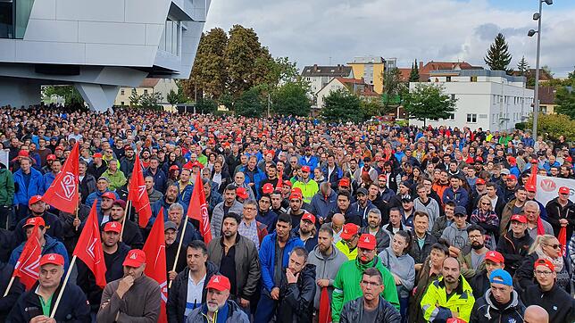 Rund 5000 ZF-Beschäftigte gingen am Mittwoch auf die Straße.