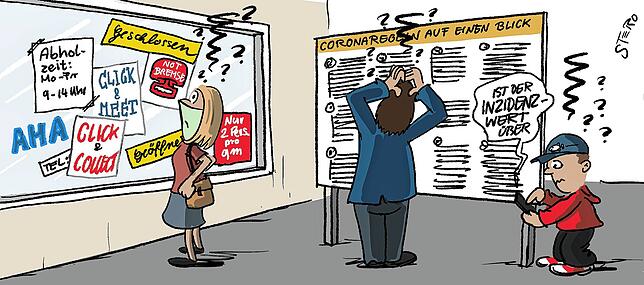 Bild 4: Jahresrückblick in Karikaturen:  Momenten zum Schmunzeln und  Staunen