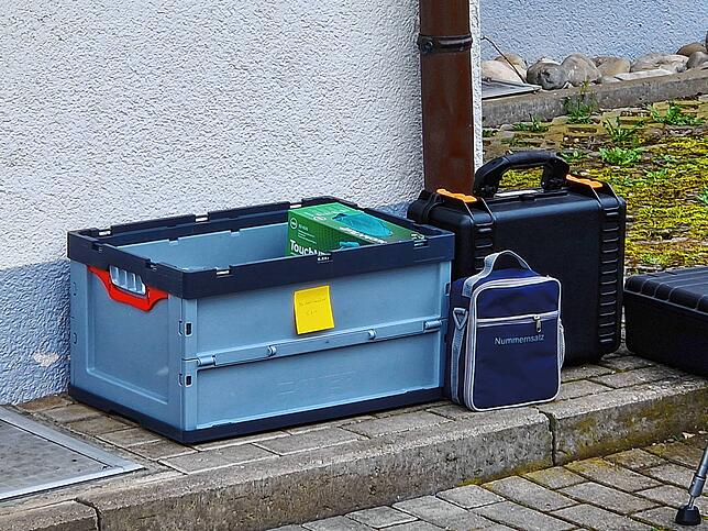Das Werkzeug der Spurensicherung.