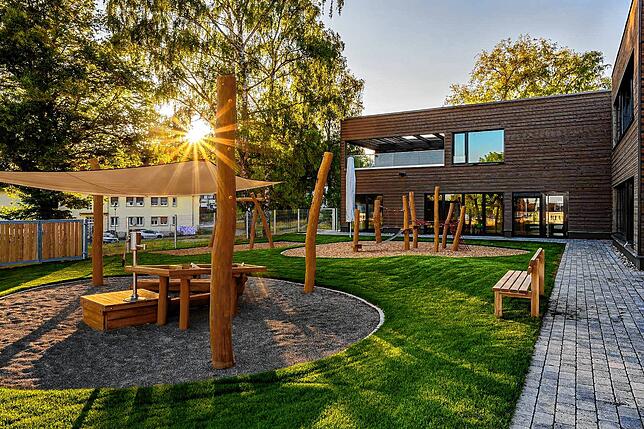 Die Kindertagesstätte „Am Buchberg“ wurde nach nur 15 Monaten Bauzeit fertiggestellt.