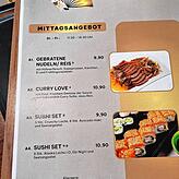 Die kleine Mittagskarte im Bodaiko.