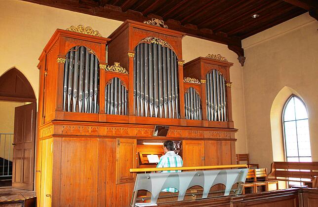 Die Merklin-Orgel sieht bescheiden aus, ist aber ein Perle unter den südbadischen Instrumenten.