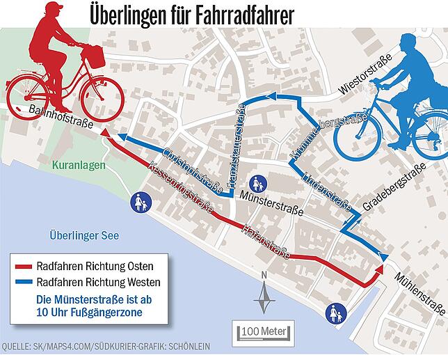 Bild 1: Fahrradkontrolle in der Fußgängerzone: Polizei verwarnt reihenweise mit 15 Euro