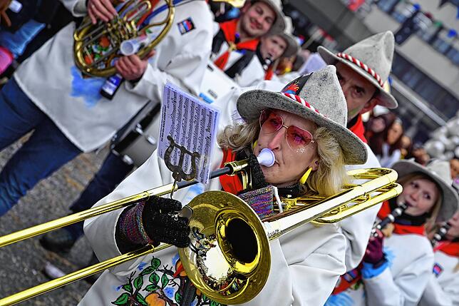 Bild 12: 75 Gruppen beim Fasnachtsumzug in St. Georgen: Wir haben die Bilder