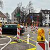 Kehrtwende in Zeiten knapper Kassen? Ob hier am Fischmarkt noch ein Kreisel gebaut wird, ist ungewiss. Zumal die provisorische Wendespur ...