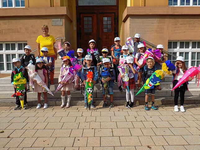 Die Murgtalschule Murg begrüßte in diesem Jahr mit 39 Kindern soviel wie schon lange nicht mehr. Im Bild die Klasse 1a mit ...