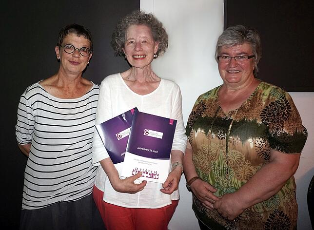 Das Führungsteam des Frauen-und Kinderschutzhauses Kreis Waldshut (von links): Marlies Sonntag, Geschäftsführerin, Eva-Maria Zuber ...