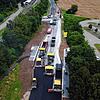 Seit 5. Juli wird die B314 zwischen Grimmelshofen und Stühlingen saniert. Hier die Arbeiten auf Höhe von Weizen.