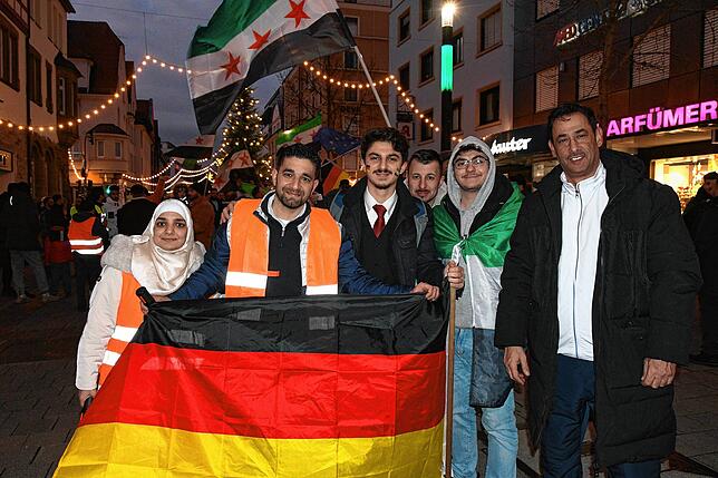 Einige der Organisatoren hinter der Veranstaltung (von links): Alaa Alhalabi, Mohammad Alhalabi, Khaled Badawi, Mizyad Alshyad, Mohammad ...