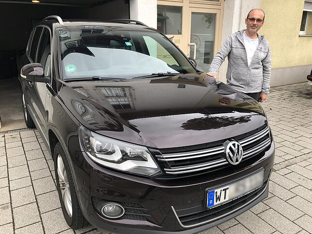&bdquo;Er hat mich immer gut und sicher ans Ziel gebracht&ldquo;, sagt Roland Sigg über seinen VW Tiguan.
