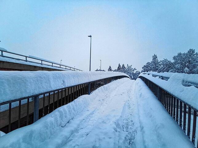 Auf der Brücke bei der Vockenhauser Straße.